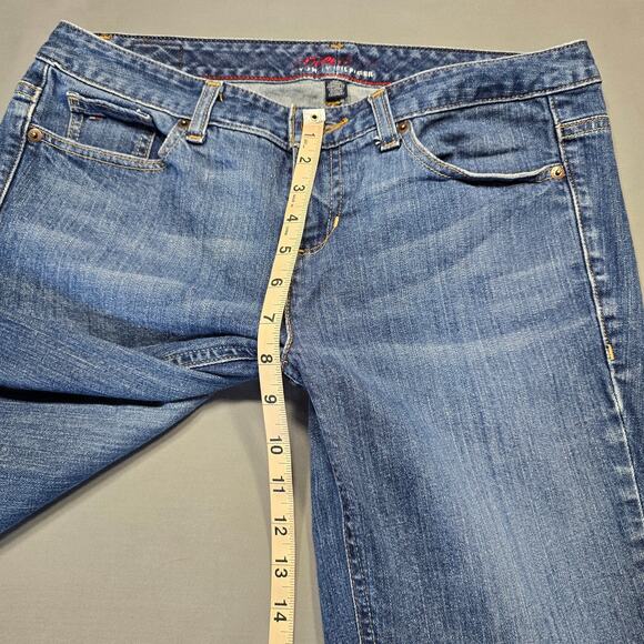 Tommy Hilfiger Blue Jeans Stretch Classic Bootcut Stonewash Denim Women 10 Short - Picture 7 of 11